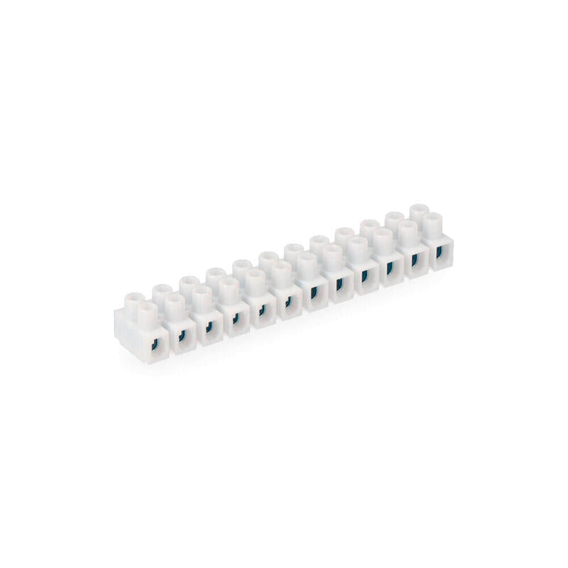 Pack De 10 Unidades - Regleta De Conexión De 2.5 Mm A 4 Mm, 12 Conectores, Homologada, Blanca