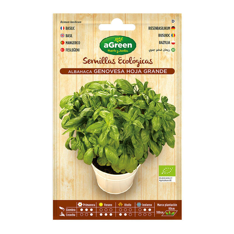 Pack De 10 Unidades - Sobre Con Semillas Eco De Albahaca Genovesa Agreen