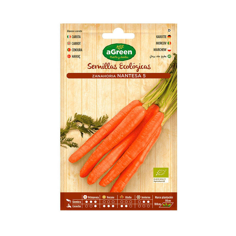 Pack De 10 Unidades - Sobre Con Semillas Eco De Zanahoria Nantesa Agreen