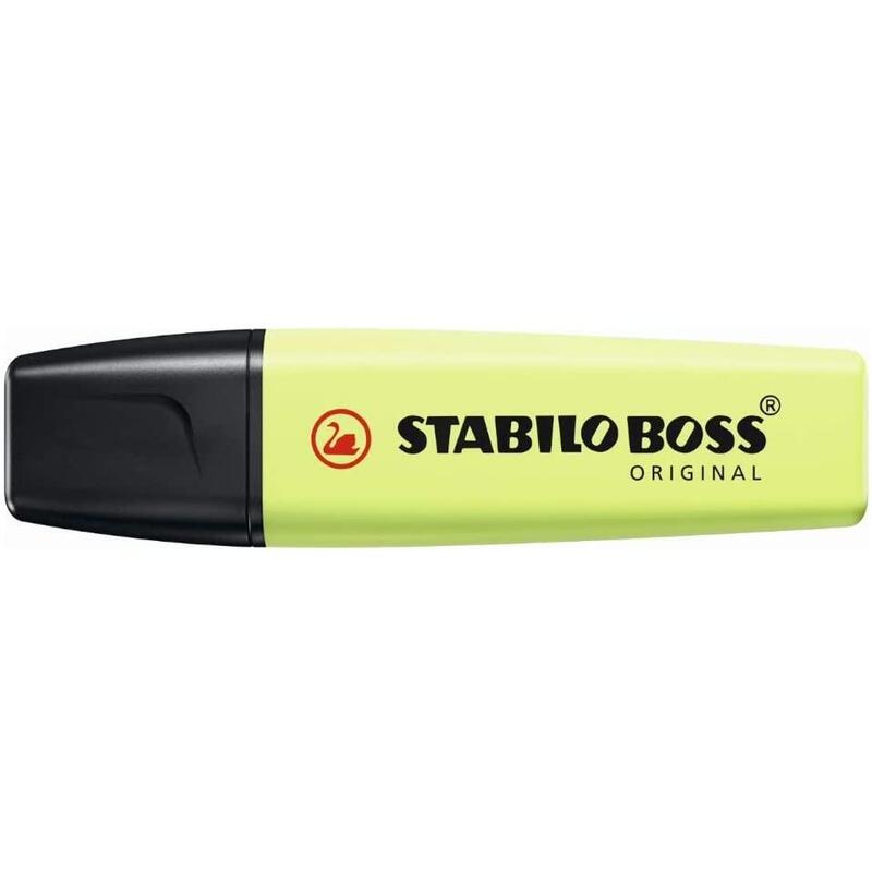 Pack De 10 Unidades Stabilo Boss 70 Pastel Marcador Fluorescente - Trazo Entre 2 Y 5mm - Recargable - Tinta Con Base De Agua - Color Chispa De Lima