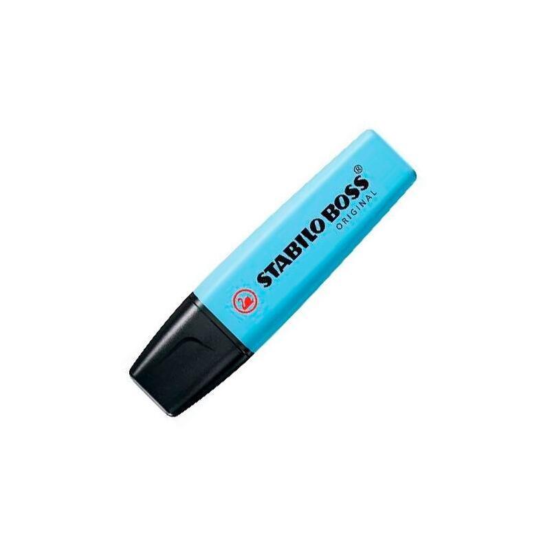 Pack De 10 Unidades Stabilo Boss Marcador Fluorescente Azul Ventoso