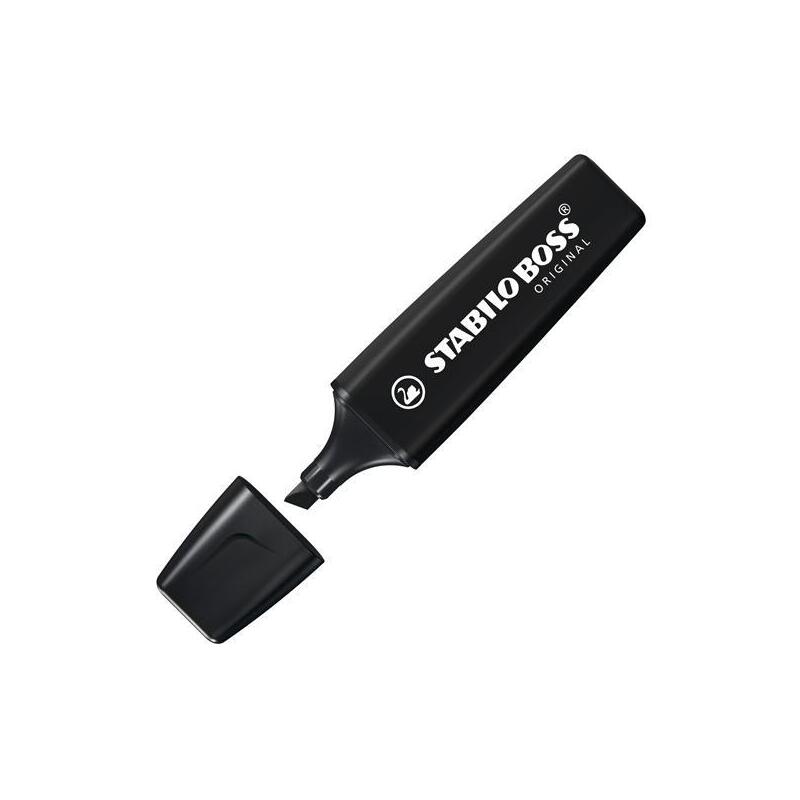 Pack De 10 Unidades Stabilo Marcador Boss Original Naturecolors Negro