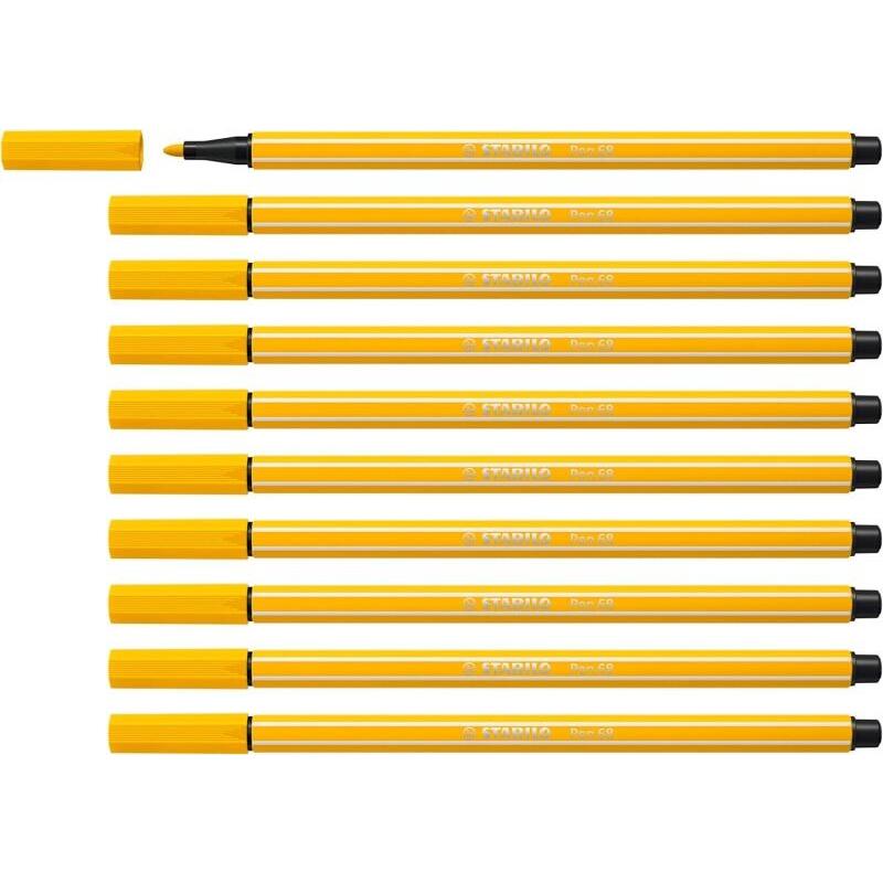 Pack De 10 Unidades Stabilo Pen 68 Rotulador De Punta De Fibra - Trazo De 1mm Aprox. - Tinta Con Base De Agua - Color