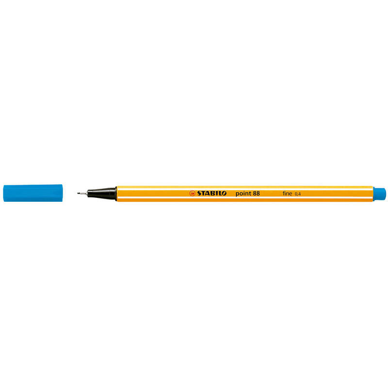 Pack De 10 Unidades Stabilo Point 88 Rotulador De Punta Fina De Fibra - Trazo De 0.4 Mm - Tinta Con Base De Agua - Color Azul