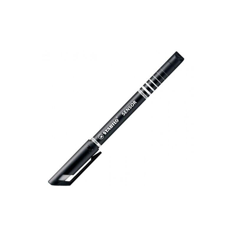 Pack De 10 Unidades Stabilo Sensor Rotulador De Punta Fina Amortiguada - Trazo De 0.3mm - Color Negro