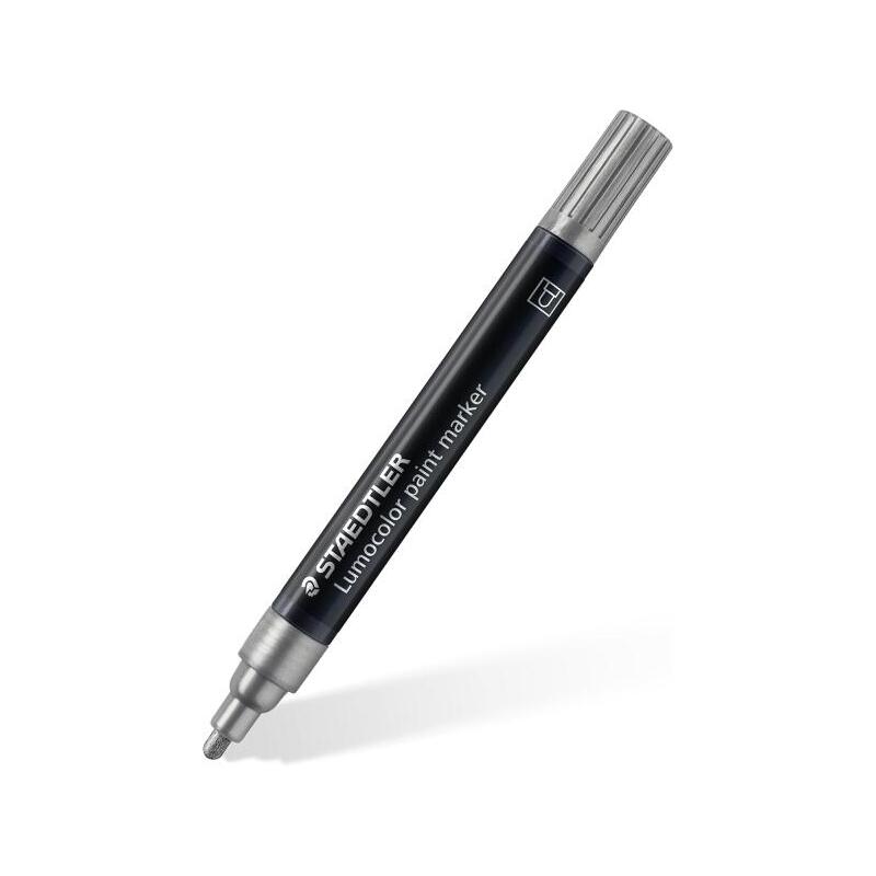 Pack De 10 Unidades Staedtler Lumocolor 349 Marcador Acrilico Permanente - Trazo 2.4 Mm Aprox - Tinta Base De Agua -