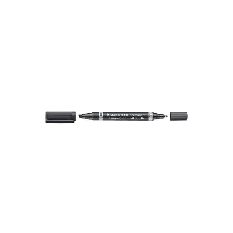 Pack De 10 Unidades Staedtler Marcador Dúo Permanente Lumocolor 348 B Doble Punta Negro