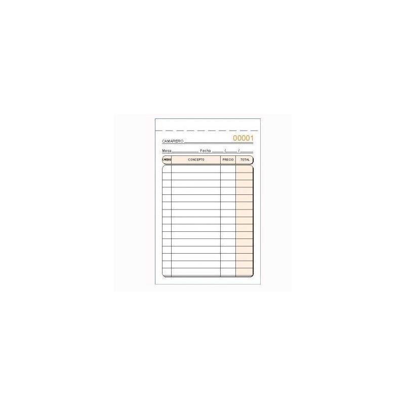 Pack De 10 Unidades Talonario Camareros Especial Bolsillo Original Solo Numerado