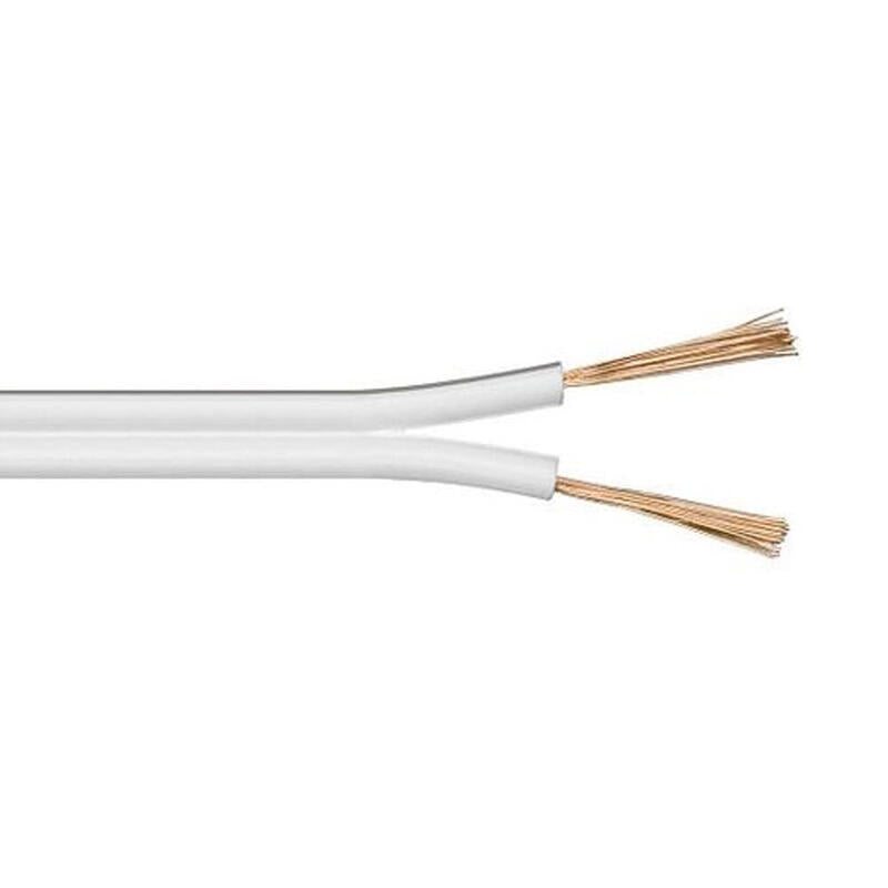Pack De 100 Unidades - Paralelo Blanco Y Gris 2x1,5mm "Audio" Euro/Mts (Bobina Pequeña Ø200x80mm)