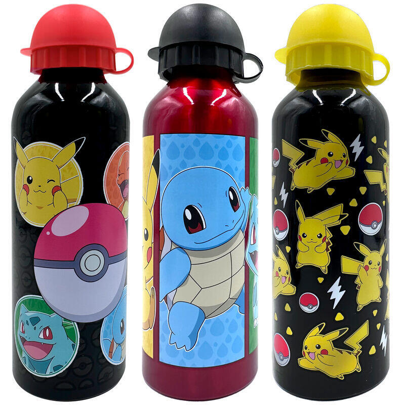 Pack De 11 Unidades - Cantimplora Aluminio Pokemon 500ml Surtido