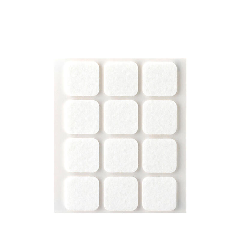 Pack De 11 Unidades - Pack 12 Fieltros Blancos Sinteticos Adhesivos 22x22mm Plasfix Inofix