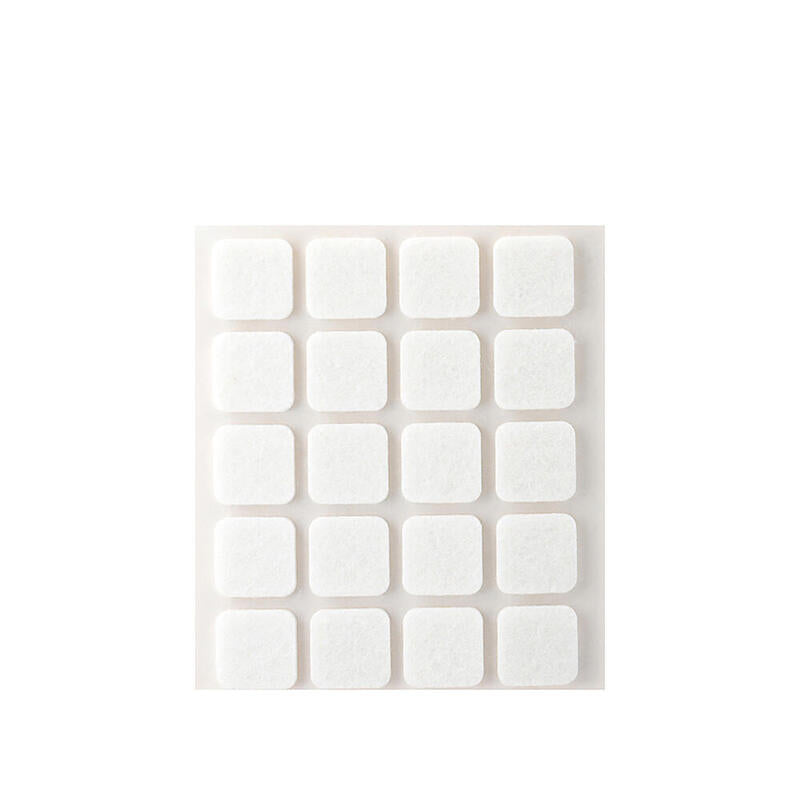 Pack De 11 Unidades - Pack 20 Fieltros Blancos Sinteticos Adhesivos 17x17mm Plasfix Inofix