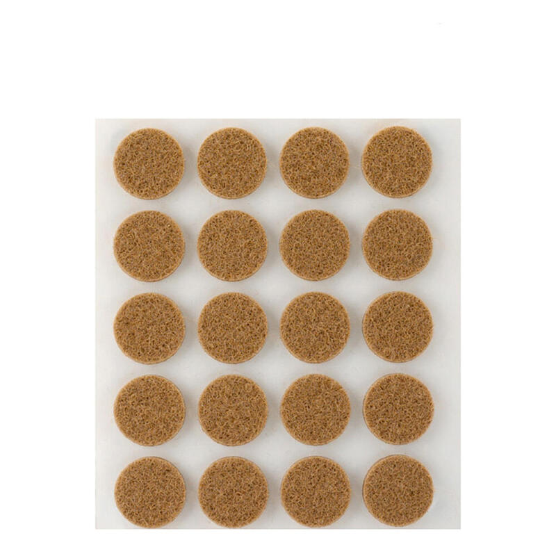 Pack De 11 Unidades - Pack 20 Fieltros Marron Sinteticos Adhesivos Ø17mm Plasfix Inofix