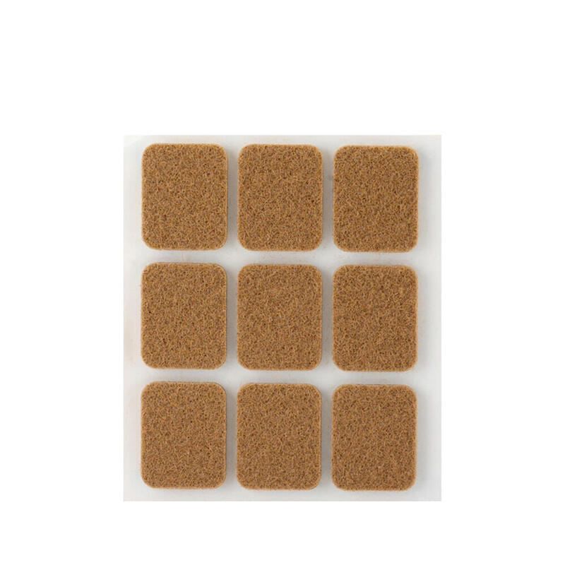 Pack De 11 Unidades - Pack 9 Fieltros Marron Sinteticos Adhesivos 29x23mm Plasfix Inofix