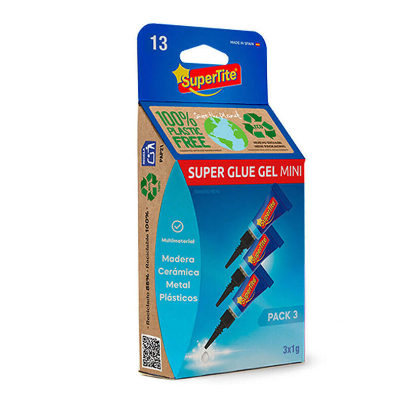 Pack De 12 Unidades - Adhesivo Instantaneo Gel, Blister 3x1g 2513 Supertite