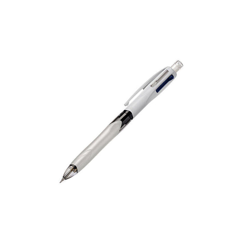 Pack De 12 Unidades Bic 4 Colours 3+1 Boligrafo Y Portaminas Retractil - Punta Media De 1mm - Mina Hb 0.7mm - Cuerpo Ancho Con Grip - Goma De Borrar - 3 Colores + Portaminas
