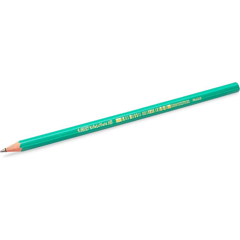 Pack De 12 Unidades Bic Evolution Original Lapiz De Grafito Hexagonal - Mina Hb Ultrarresistente - Sin Madera - No Se Astilla