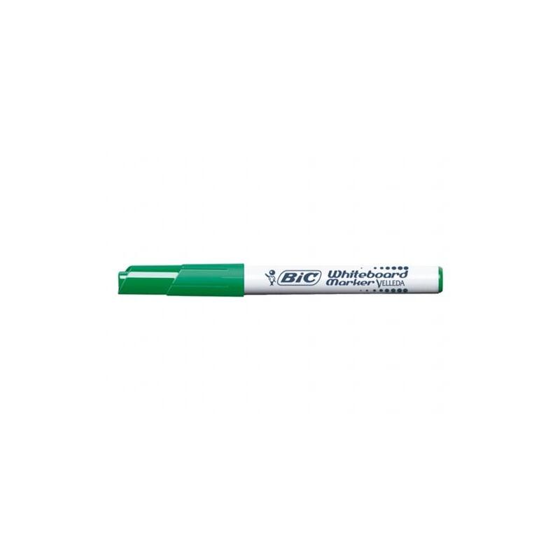Pack De 12 Unidades Bic Velleda 1741 Marcador Para Pizarra - Punta De 4.5 Mm - Trazo 1.4mm - Tinta Con Base De Acetona - Borrado Optimo - Larga Duracion - Color Verde