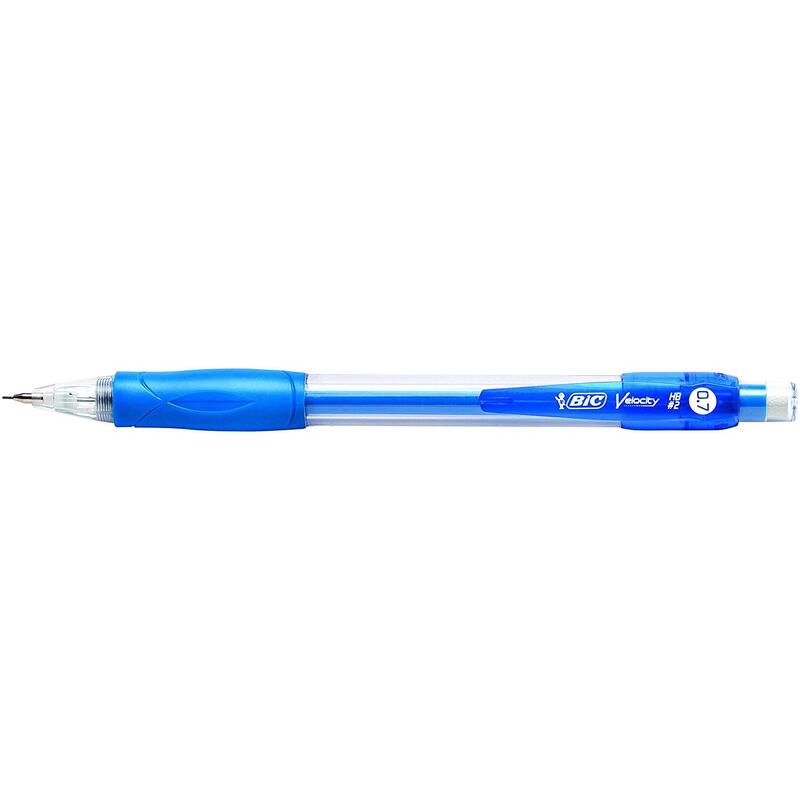 Pack De 12 Unidades Bic Velocity Pack De 12 Portaminas 0.7mm Hb Con Goma - Zona Grip - Larga Duracion - Cuerpo De Colores Surtidos