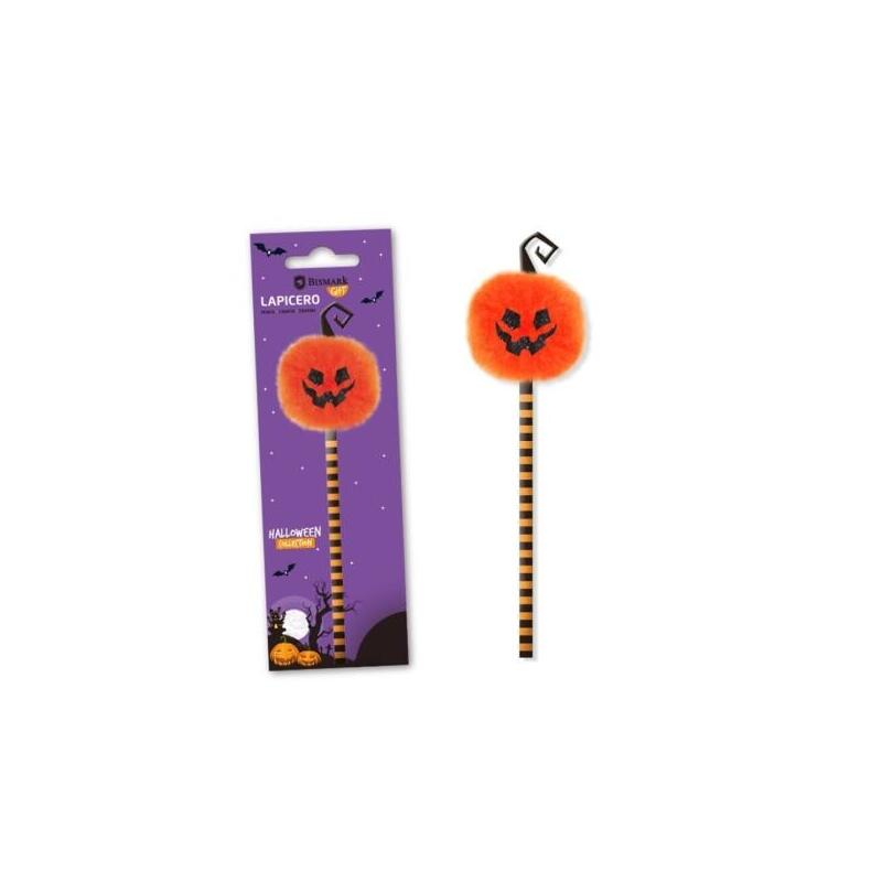 Pack De 12 Unidades Bismark Lapiz Diseã±O Calabaza - Pompon Suave Con Forma De Calabaza
