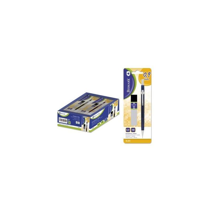 Pack De 12 Unidades Bismark Portaminas Con Minas 0.9mm Colores Surtidos Blíster