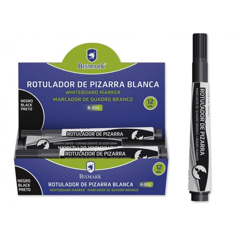 Pack De 12 Unidades Bismark Rotulador Para Pizarra 3mm - Punta Fina - Tinta De Secado Rapido - Facil De Borrar - Color