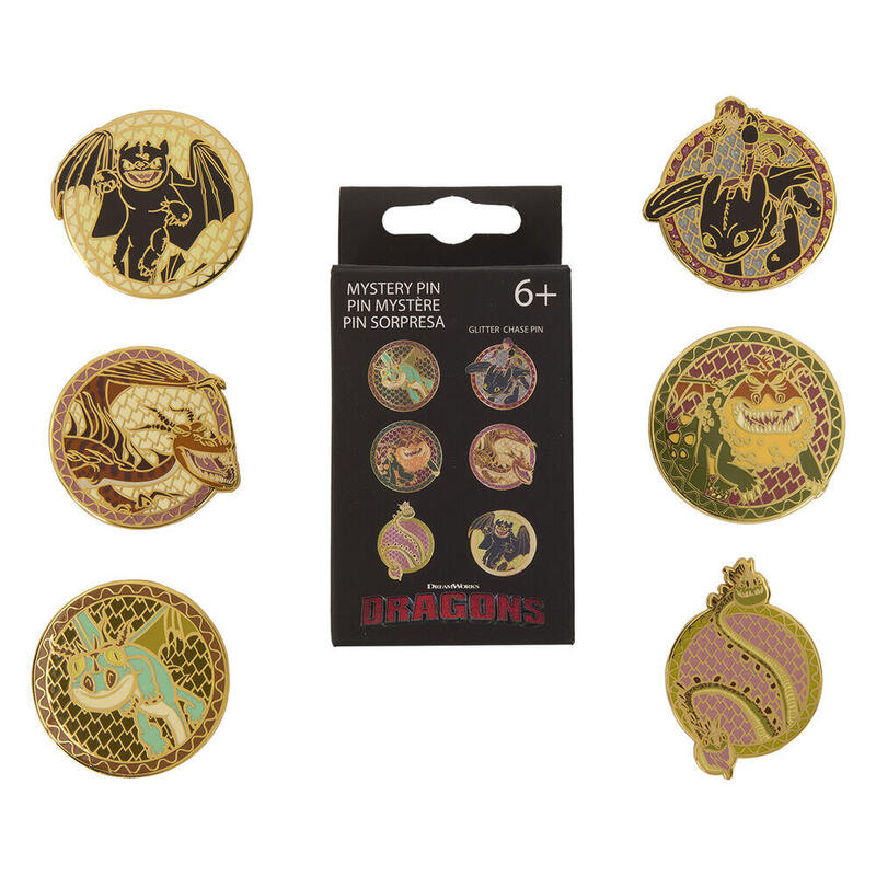 Pack De 12 Unidades - Blind Box Enamel Pin Como Entrenar A Tu Dragon Loungefly Surtido