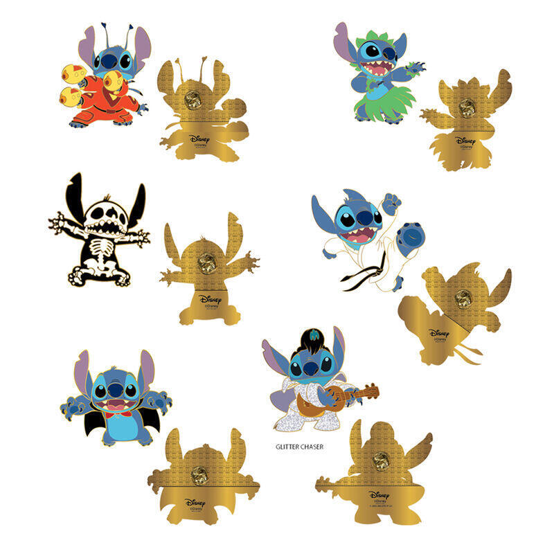 Pack De 12 Unidades - Blind Box Mystery Enamel Pin Stitch Disney Loungefly Surtido