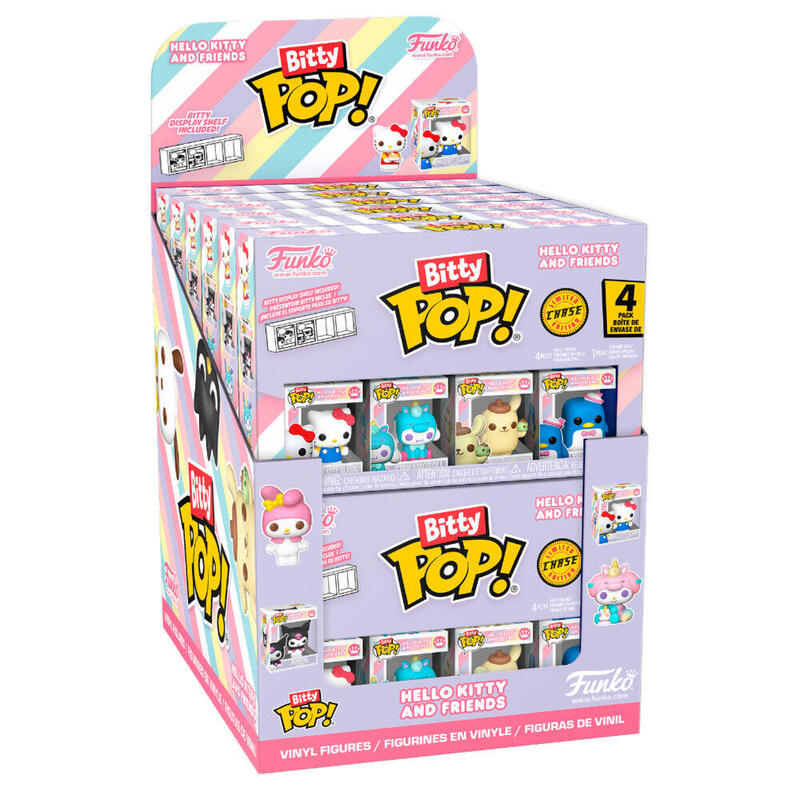 Pack De 12 Unidades - Blister 4 Figuras Bitty Pop Hello Kitty And Friends Surtido