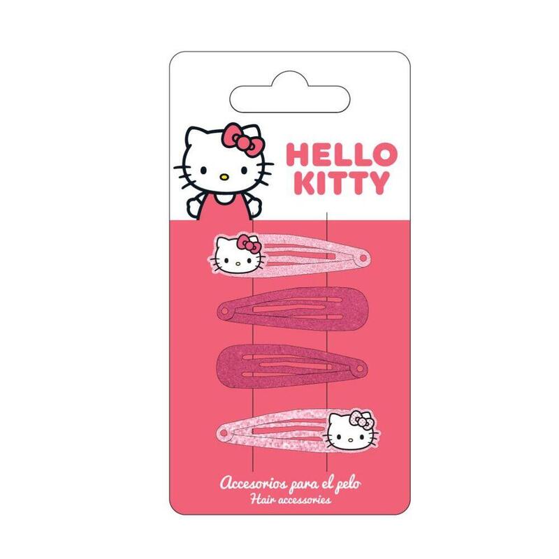 Pack De 12 Unidades - Blister 4 Horquillas Hello Kitty