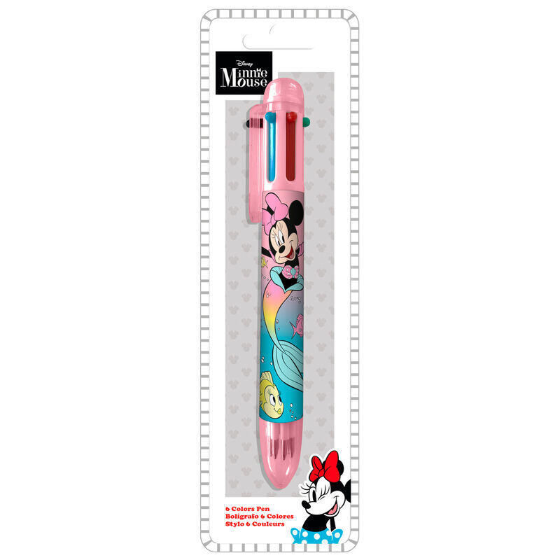 Pack De 12 Unidades - Boligrafo 6 Colores Minnie Disney