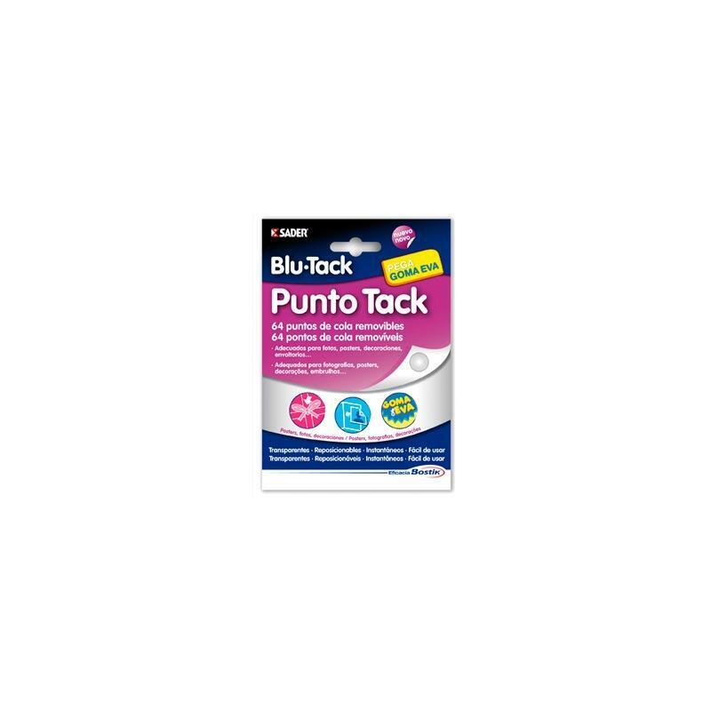 Pack De 12 Unidades Bostik Masilla En Gotas De Adhesivo Removible Blu Tack Punto Tack Transparente 64 Puntos