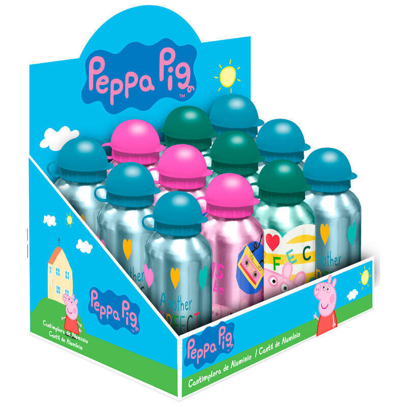 Pack De 12 Unidades - Cantimplora Aluminio Peppa Pig 500m Surtido