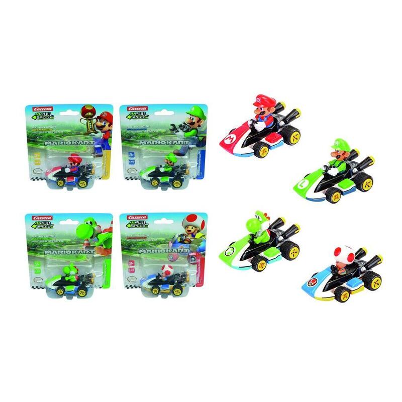 Pack De 12 Unidades - Coche Pull & Speed Mario Kart 8 Surtido