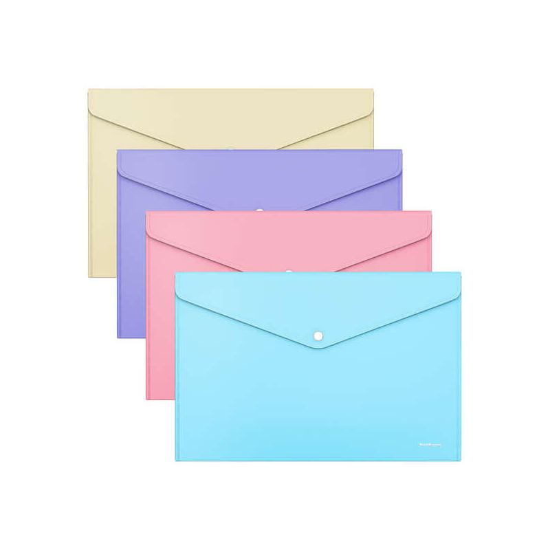 Pack De 12 Unidades Erichkrause Sobres Glossy Pastel - Tamaã±O Ð4 - Opaco - Surtido De Colores - Surtido
