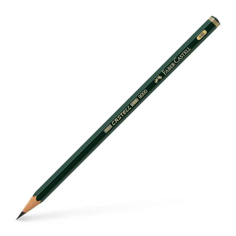 Pack De 12 Unidades Faber-Castell Castell 9000 Lapiz De Grafito Hb - Mina Resistente A La Rotura - Ecologico