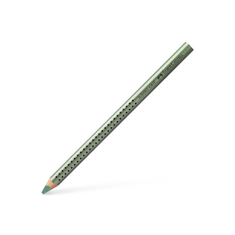 Pack De 12 Unidades Faber Castell Lápices De Colores Jumbo Grip Metallic Verde Metálico
