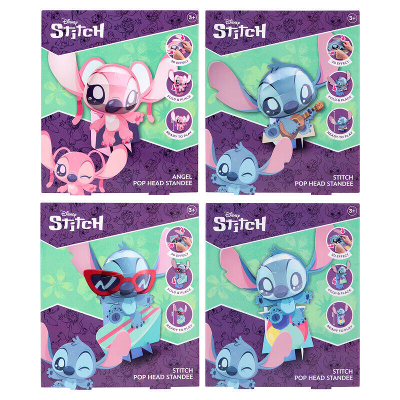 Pack De 12 Unidades - Figura 3d Stitch Disney 20cm Surtido