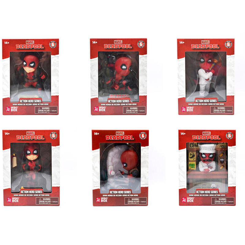 Pack De 12 Unidades - Figura Hero Box Deadpool Marvel Surtido