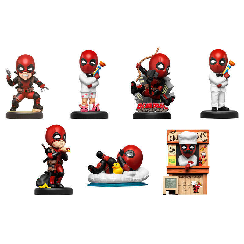 Pack De 12 Unidades - Figura Sorpresa Hero Box Deadpool Marvel Surtido