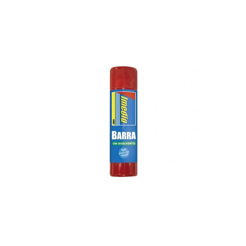 Pack De 12 Unidades Imedio Barra De Pegamento Mediano 21grs - Sin Disolventes - Lavable - Apto Para Uso Escolar