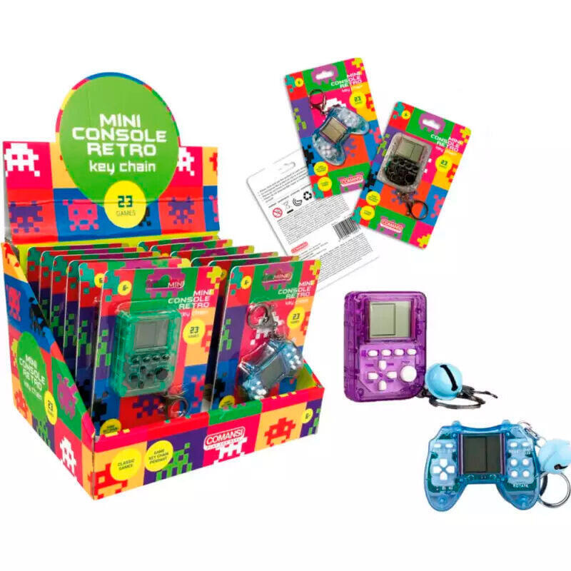 Pack De 12 Unidades - Llavero Mini Consola Retro Surtido