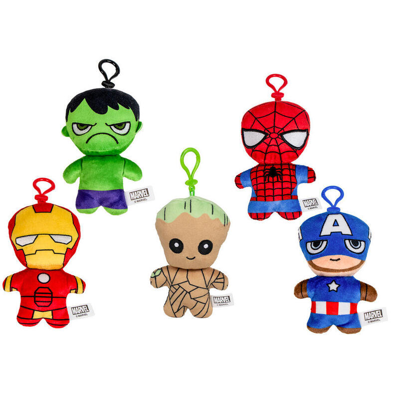 Pack De 12 Unidades - Llavero Peluche Marvel 13cm