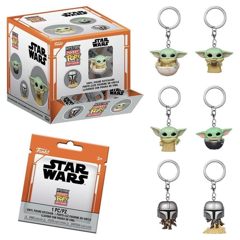 Pack De 12 Unidades - Llavero Pocket Pop Mystery Star Wars The Mandalorian Surtido