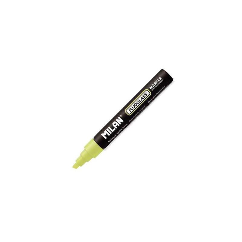 Pack De 12 Unidades Milan Fluoglass Rotulador Borrable Amarillo