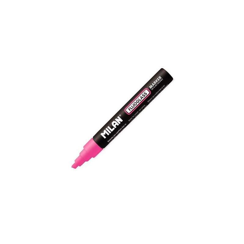 Pack De 12 Unidades Milan Fluoglass Rotulador Borrable Fucsia