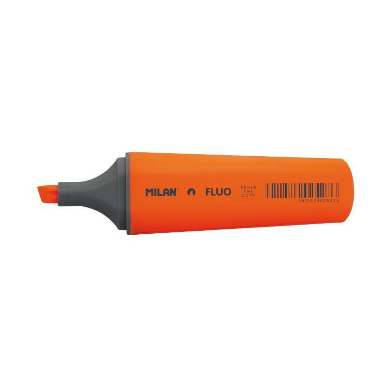 Pack De 12 Unidades Milan Marcador Fluorescente - Punta Biselada 1 - 4.8mm - Color Naranja