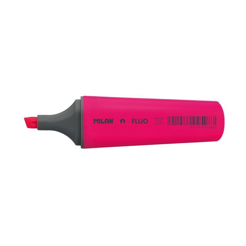 Pack De 12 Unidades Milan Marcador Fluorescente - Punta Biselada 1 - 4.8mm - Color Rosa