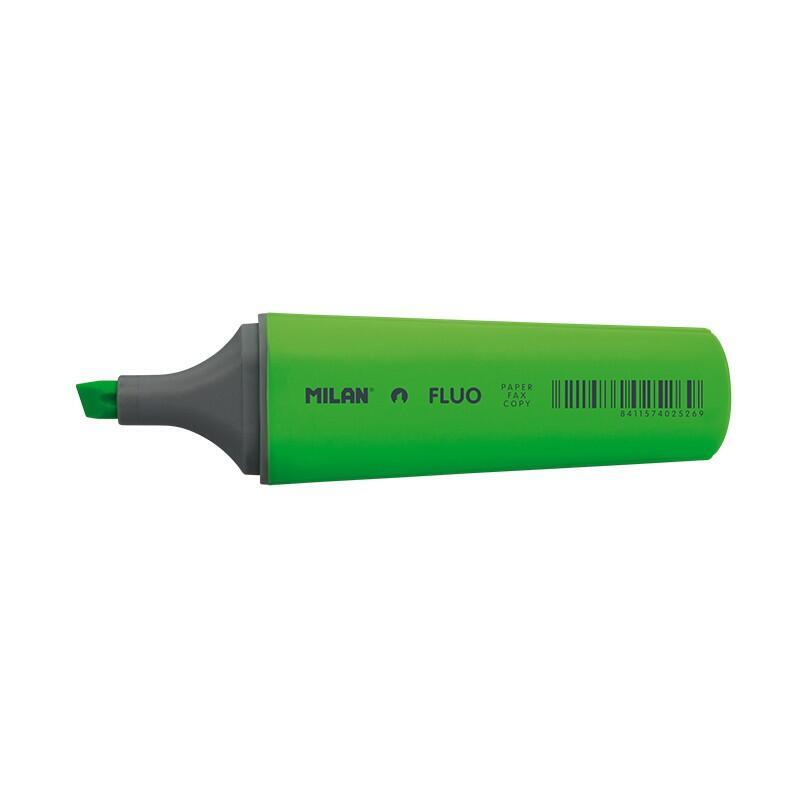 Pack De 12 Unidades Milan Marcador Fluorescente - Punta Biselada 1 - 4.8mm - Color Verde