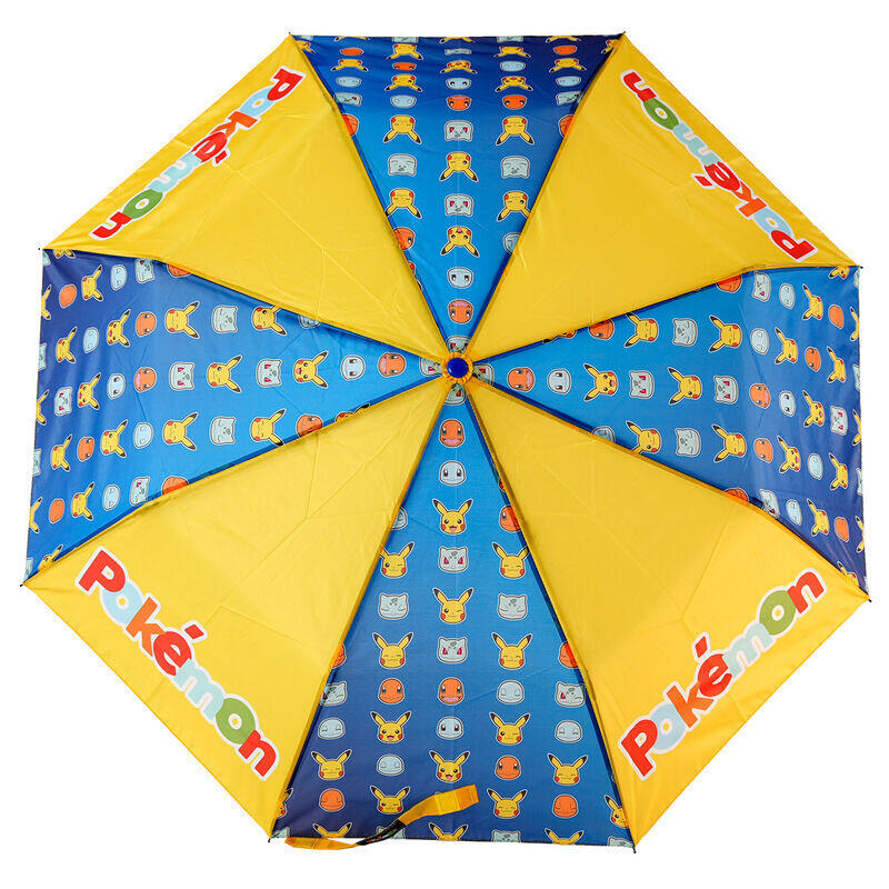 Pack De 12 Unidades - Paraguas Plegable Manual Pokemon 48cm